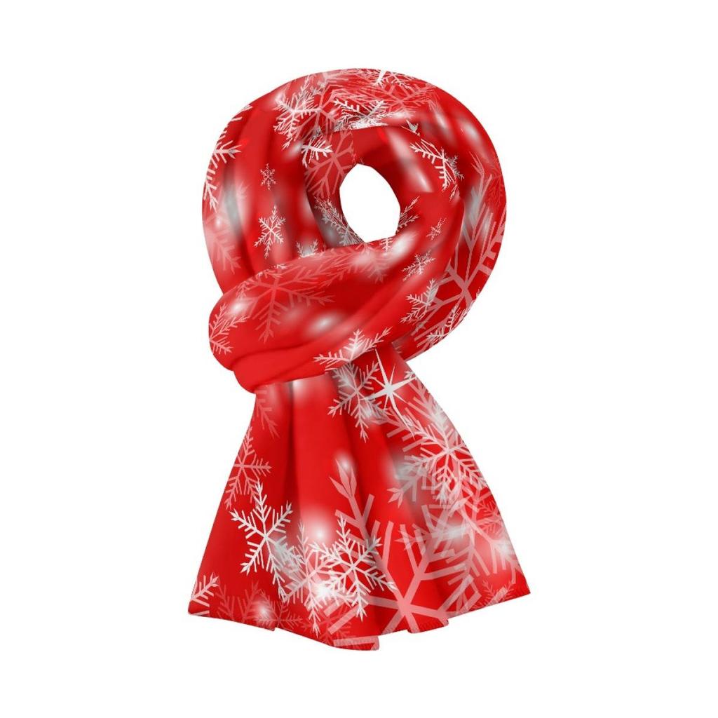 Розовый флисовый шарф с рождественским узором для девочек