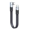 Угловой кабель USB C на USB C, 240 Вт, 90 градусов, Type C, зарядный шнур, кабель данных для смартфона, ноутбука