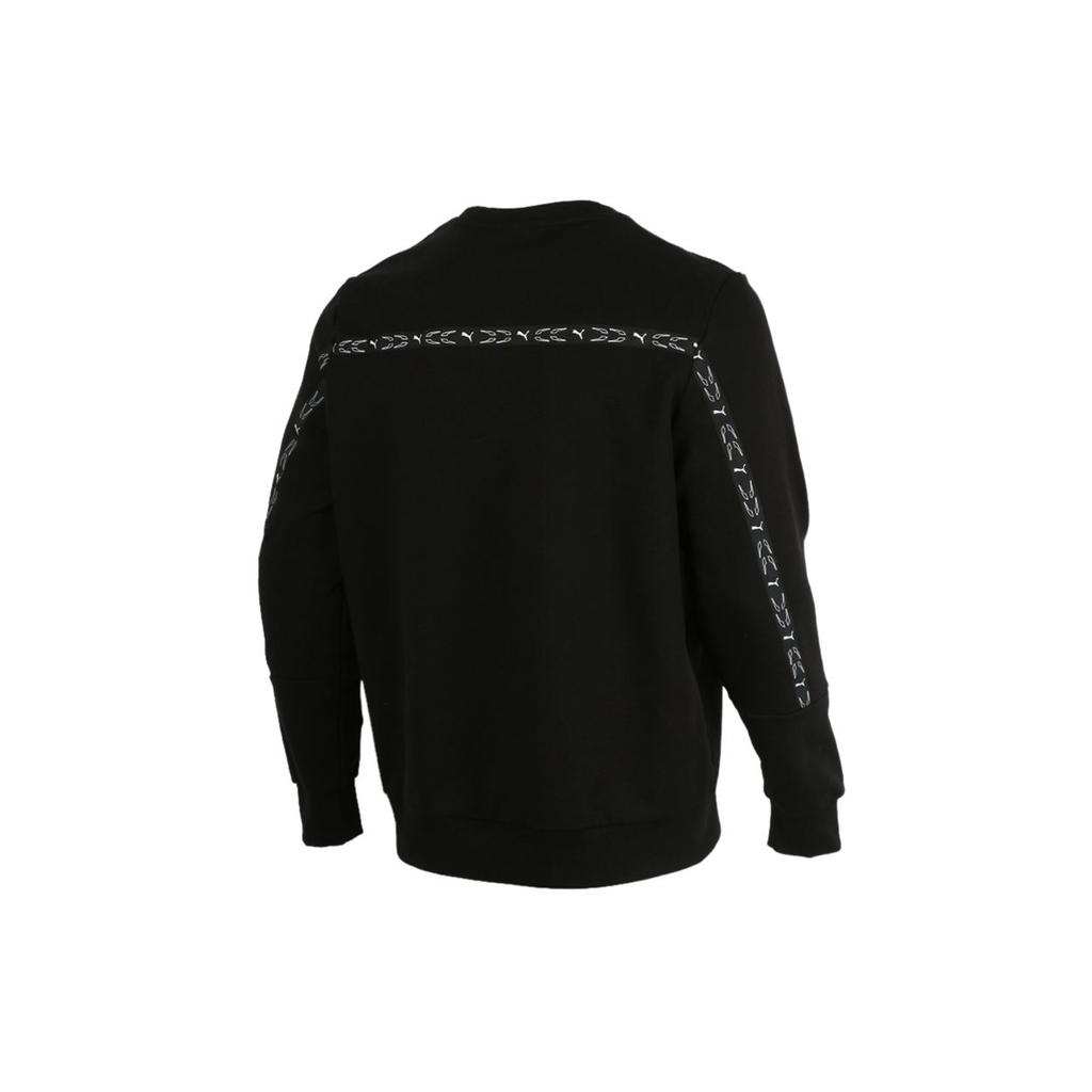 Puma Спортивная повседневная толстовка с круглым вырезом и принтом логотипа, мужские топы, черный 531072-01