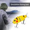 6CM/6.5G Multi-Jointed Fishing Lure with Double Hooks Realistic 2-Section Swimbait Plastic Artificial Bait Freshwater Saltwater Bass Trout Pike