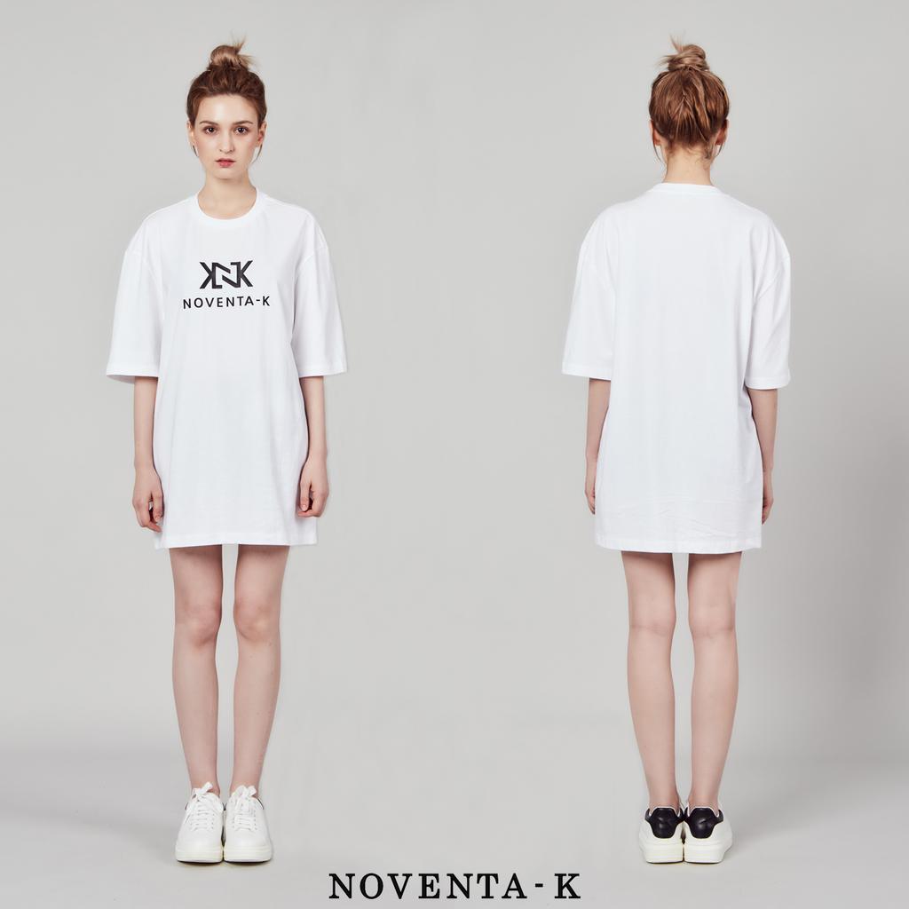 NOVENTA-K Oversized Round Short Sleeve T-Shirt White