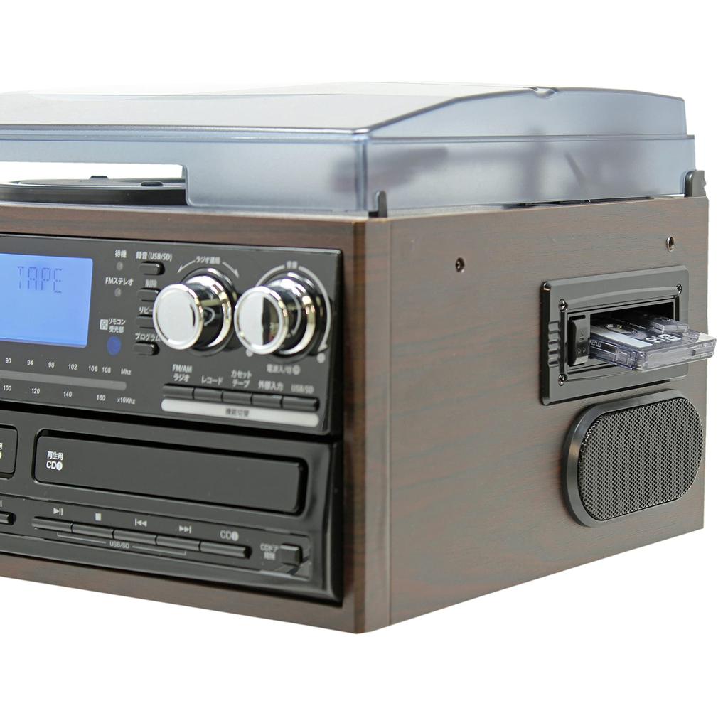 WINTECH Double CD with Speaker Writing Player Brown X Black W325xD293xH207mm (CD Compatible) Multi-audio KRP-309MCWS