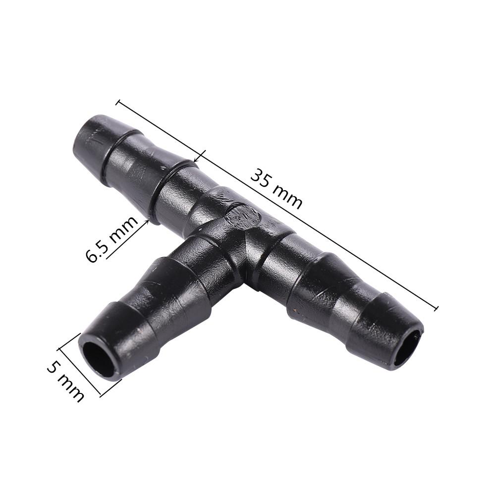 20 шт., разъем для тройника с зазубринами, разъемы для шланга для ирригационной воды, тройник с зазубринами 1/4 дюйма, фитинги для труб, столярная капельная система, для шланга диаметром 4 мм