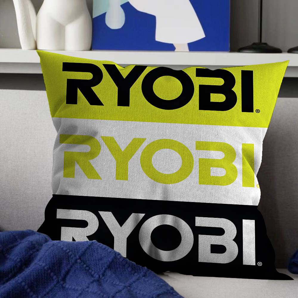 Ryobi Equipment Электроинструменты Логотип Бренда Коврики для Пола Чехол для Подушки Наволочка Обивочная Ткань Диван Декоративная Подушка Декор для Дома Наволочка