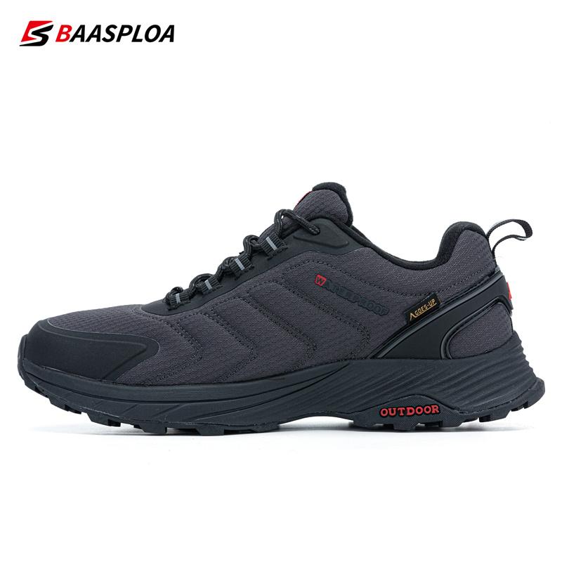 BAASPLOA Man Hiking Shoes Wear-Resistant Sneakers Non-slip Men Outdoor Sneaker Waterproof Light Male Walking Shoes Comforty 2022