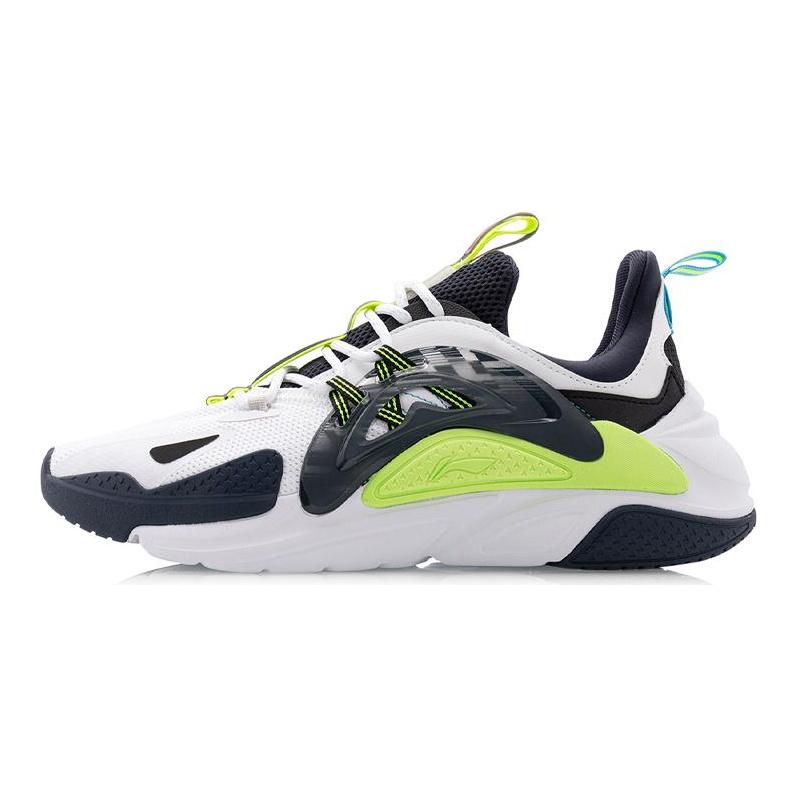 Li Ning Spark Дышащие и легкие низкие спортивно-повседневные кроссовки мужские Белый Синий Черный AGLQ057-1