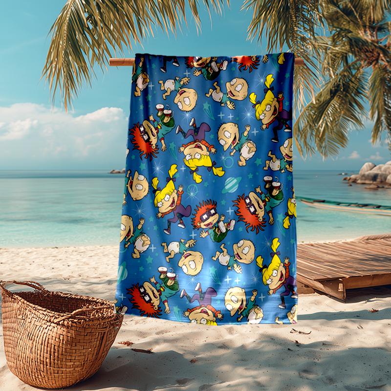 Rugrats in Paris Fashion Beach Towel: Ideal for Summer Adventures Soft, absorbent and quick drying suitable for swimming and bathing