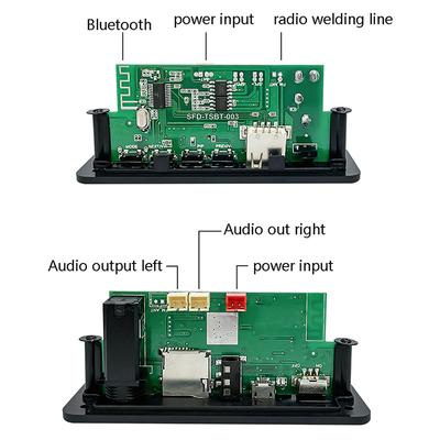 10 Вт 6 Вт Bluetooth усилитель Mp3 декодер плата микрофон автомобильный Mp3 плеер подзарядка FM радио модуль микрофон Tf Usb усилитель