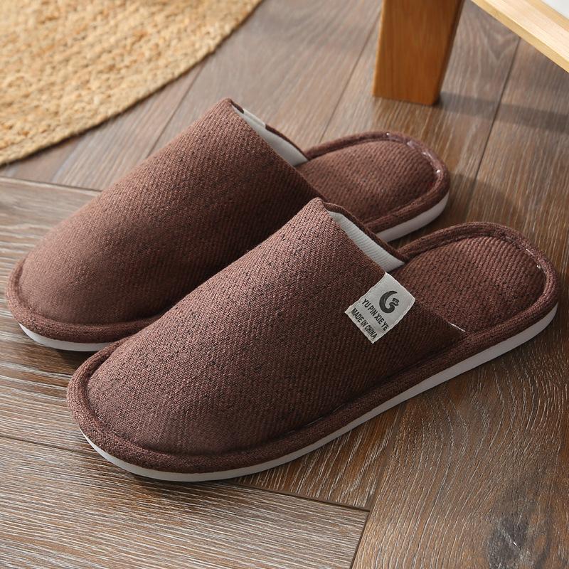 Baotou Home Linen Couple Indoor Floor Shoes Men and Women Non Slip Cotton Тапочки
