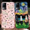Чехол для Vivo V21e Чехол Vivo V21E 4G V 21E V2061 Милый Мультяшный Конфетный Цвет Мягкий Силиконовый ТПУ Задняя Крышка Телефона