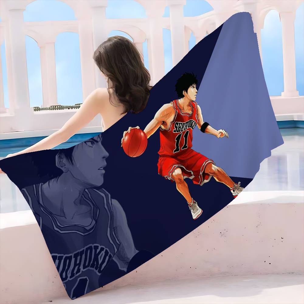Japanese Cartoon S-Slam D-Dunk Bath Towel Microfiber Soft Water Absorbing Breathable For Girl Kids Decorative Beach Towel