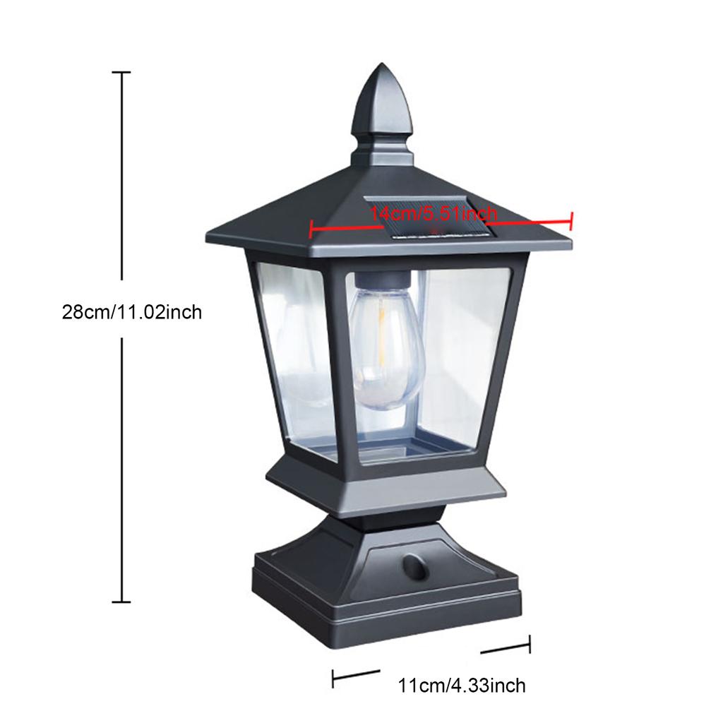 Solar Garden Light Garden Villa Pillar Light Fence Outdoor Waterproof Landscape Light Pillar Light