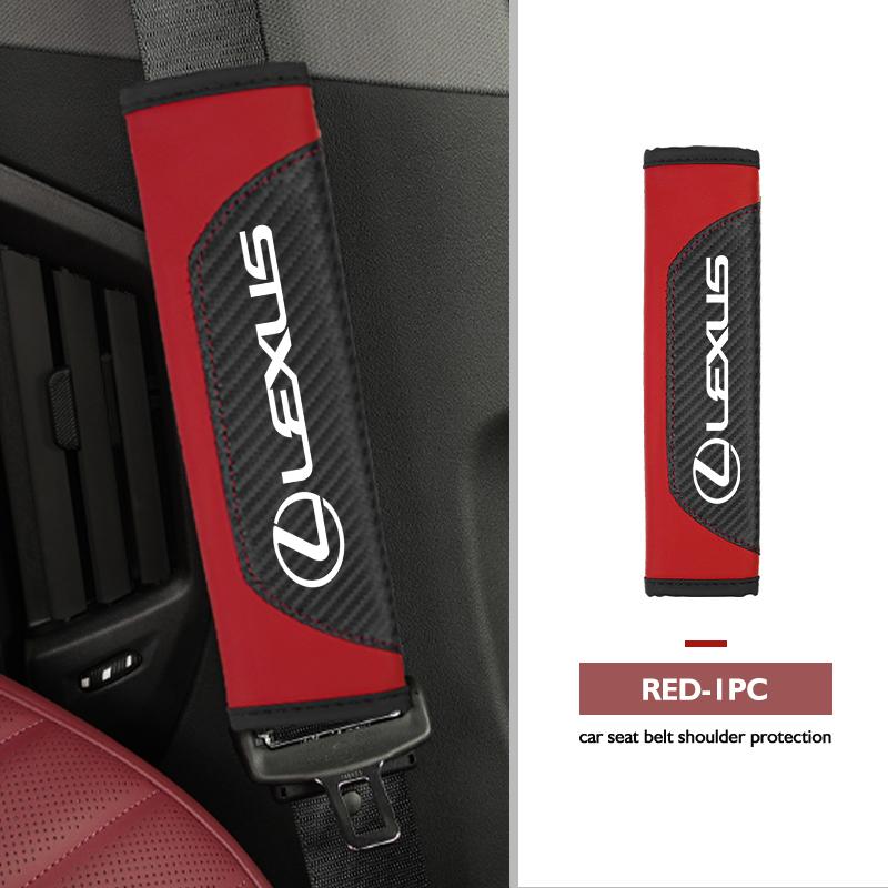 For Lexus Car Seat Belt Leather Safety Shoulder Covers Auto Accessories CT200H ES250 ES300H IS250 IS200 GS300 GS460 GX470 LS400