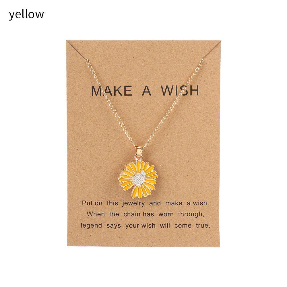 Милая металлическая подвеска, оригинальное ожерелье с цветком маргаритки, шейное украшение, ожерелье с подсолнухом, колье