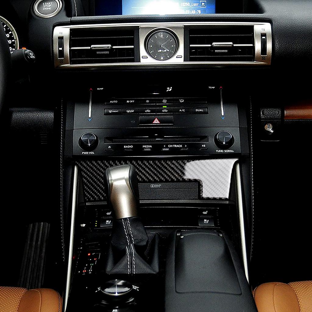 Для Lexus IS250 2013-Центральная панель приборной панели из углеродного волокна под накладкой, аксессуары для украшения интерьера автомобиля