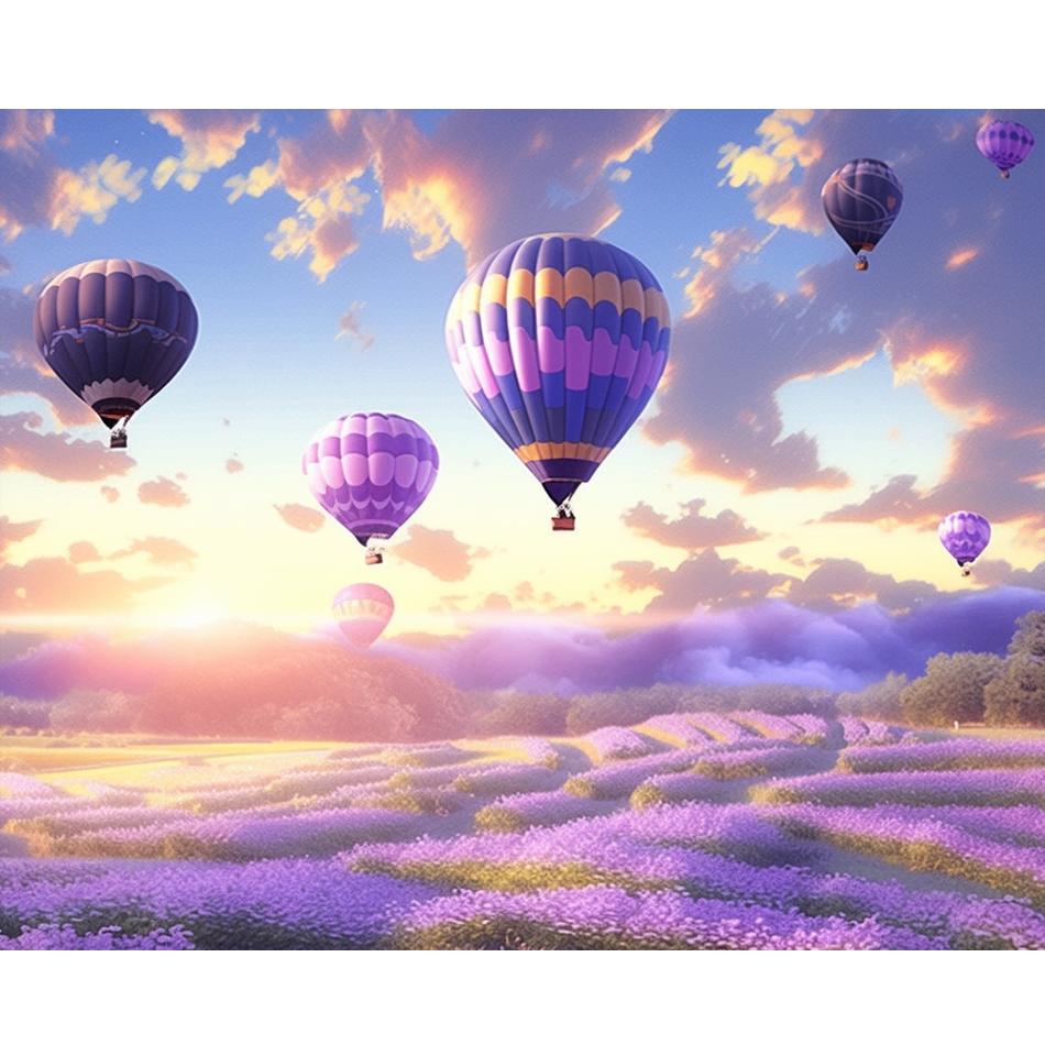 Рамка «сделай сам», картина по номерам для взрослых, наборы, воздушный шар, пейзажный маркер по номерам, стартовый набор, подарок «сделай сам», искусство для домашнего декора 40x50 см