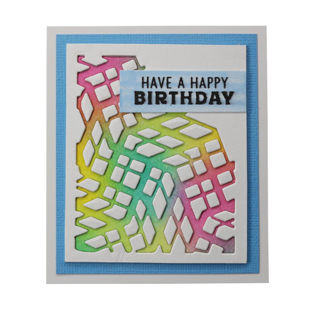 Irregular Frame Grid Decoration Metal Silvery Stencil Embossing Cutting Dies For Diy Scrapbooking Paper Album Cards Making