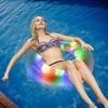 Светодиодные цветные огни плавательный круг безопасный надувной бассейн поплавок плавательный круг для летней вечеринки плавательный бассейн кольцо