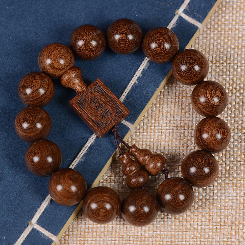 Браслет из золотистого сандала 2.0, браслет из старого материала с деревянными бусинами Будды для мужчин и женщин, парные украшения, сандаловые четки, культурные украшения для игры