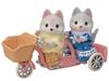 Sylvanian Families Doll and Furniture Set Cycling Set Husky ST Mark Ages 3 and Toy Sylvanian Epoch [Friendly - Siblings] DF-15 Certified, Up,
