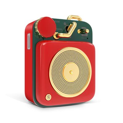 MUZEN Кнопка Bluetooth Мини Ретро Подарок 2-й Динамик, Размер, Беспроводной, Стиль, Милый, (Красный, Поколение)