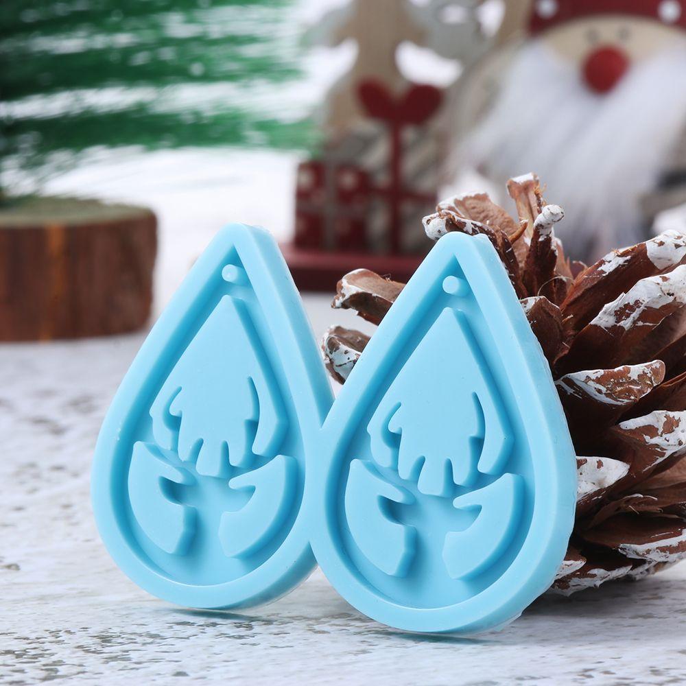 Dangle Jewelry Making Tools Earrings Resin Mold Pendant Molds Merry Christmas Resin Silicone Mould