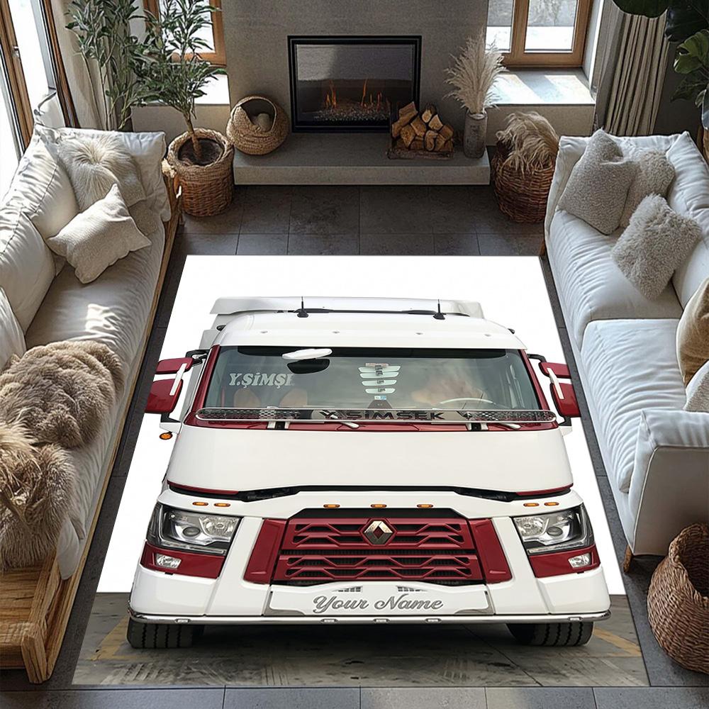 Renault Customized Name Area Rug Suitable For Study Room Entryway Dining Room Living Rooms Antislip Rug Office Home Decor