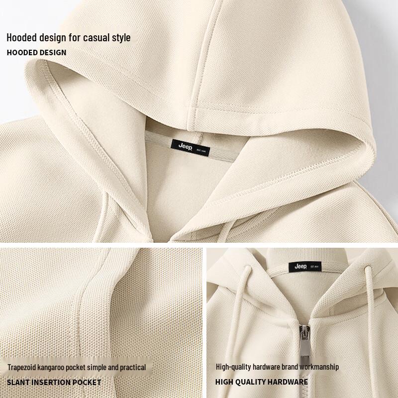 JEEP Men's Casual Zip-Up Hoodie