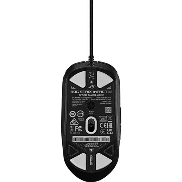 Souris gaming - asus - rog strix impact iii - 12000 dpi - 5 boutons programmables - ambidextre