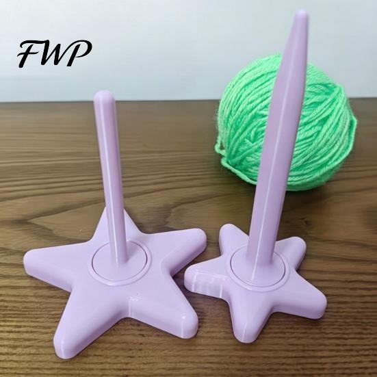 Yarn Winder for Knitters 3D Printed Spinner Smooth Rotating Holder Cute Crochet Tensioner Star Tangle-Free Crocheting Knitting Lovers Flow Tool