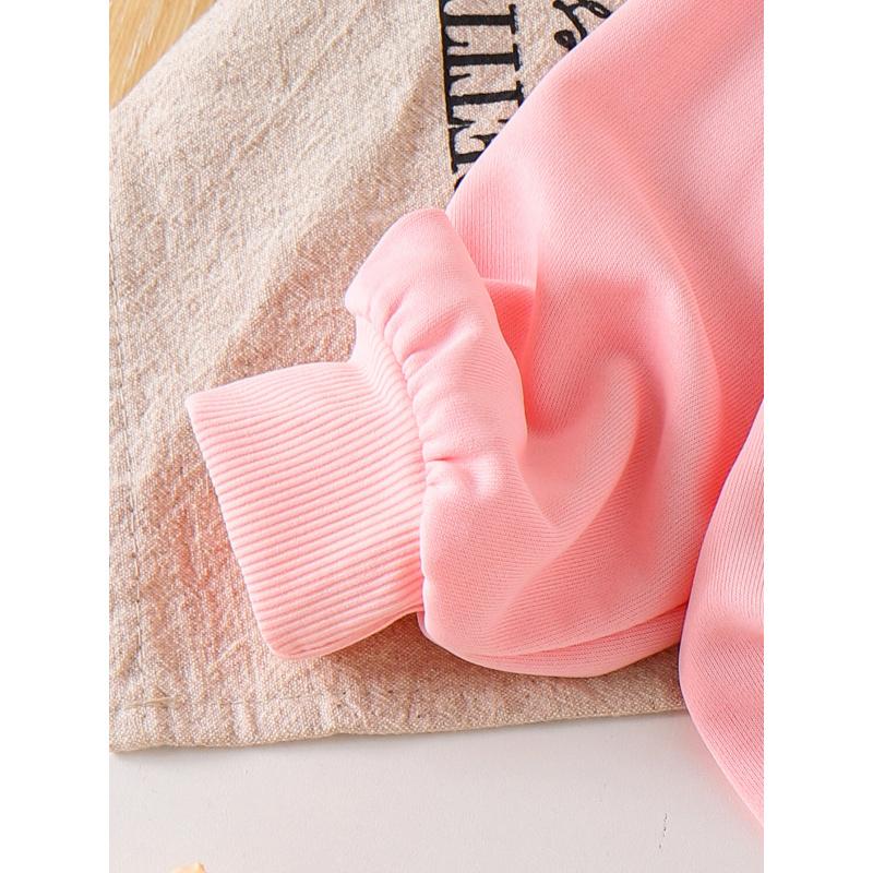 Осень Новая Повседневная Детская Одежда Розовый Бант Толстовка с Длинным Рукавом Джинсы Милая Модная для Девочек