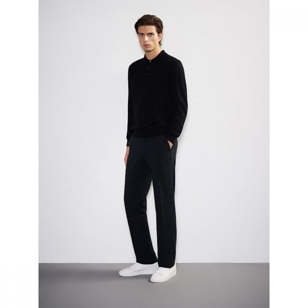 Glxy Wool Polo Neck Sweater Black Gc6851e015
