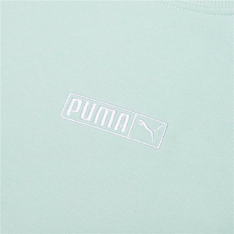 Puma Свободная спортивная толстовка с круглым вырезом, толстовка унисекс, светло-зеленая 597358-42
