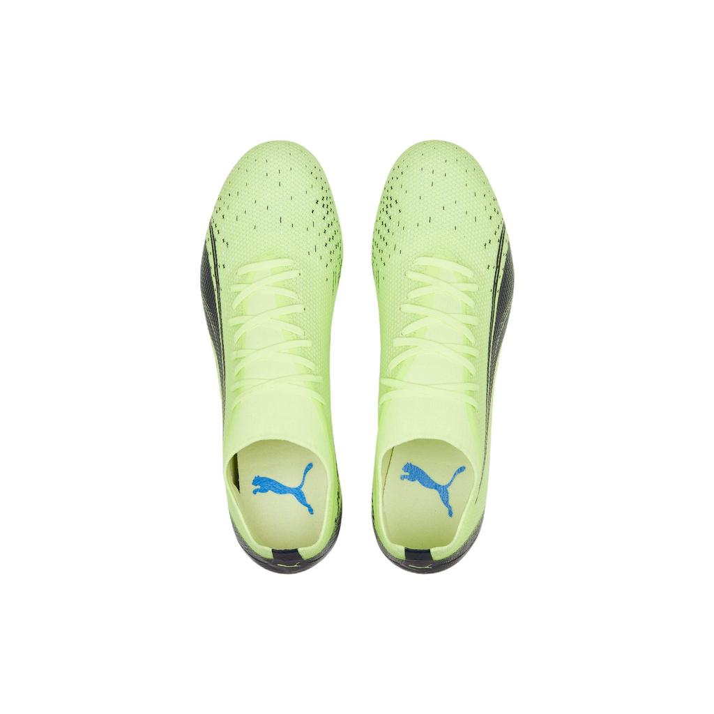 Puma Ultra Match Круглый носок Шнуровка AG FG Искусственная трава Натуральная трава Футбольные бутсы Мужские футбольные бутсы Черный Зеленый 106900-01