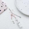Flocking 3D Kitten Mobile Phone Chain Anti Lost Cat Cell Phone Charm  Backpack Ornament