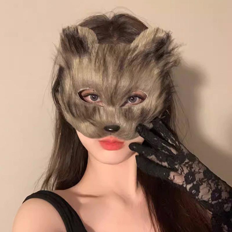 Маска на Хэллоуин Маска на пол-лица, Драконий Бог, Свирепый Тигр, Ночная Вилка, Человек-Тенгу, Волк, Маска для выступлений, Черепа, Маски