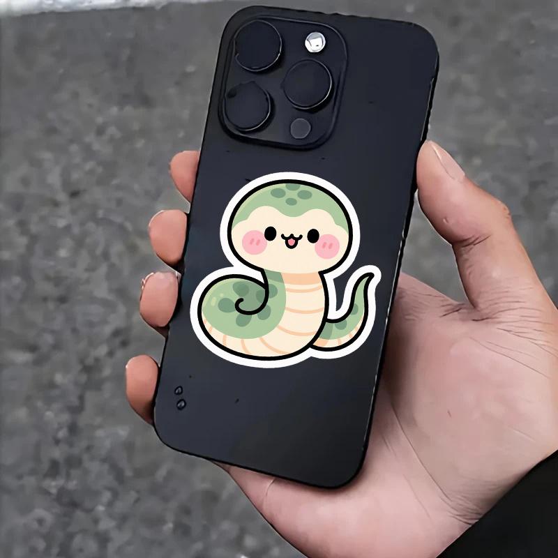 «Свирепая и жестокая» маскировка змей | Мягкие и милые змеи с краснеющими лицами, спрятанные в прочных наклейках для ноутбука, автомобиля, багажа