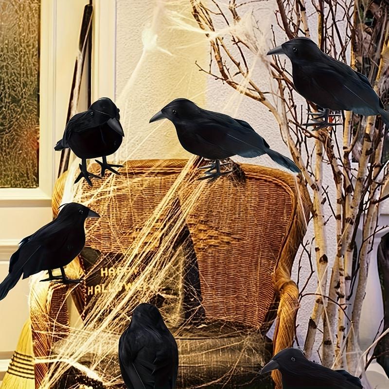 Simulation Black Crow Halloween Black Crow Props Simulation Fake Bird Ghost Festival Halloween Decoration Scary Toys
