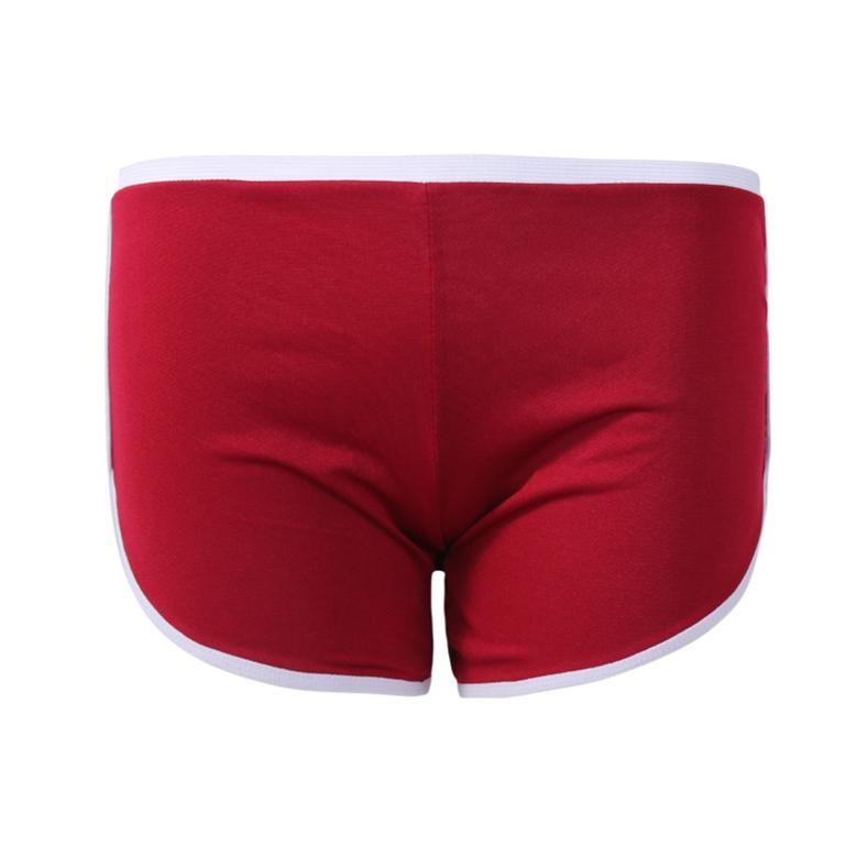 Summer Sexy Solid Color Low Waist Sports Running Hip Shorts