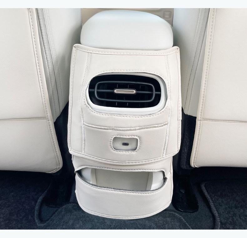 Leather Seat Back Protection Pad Backrest Anti Kick Protection Cover Original Car Color for Ora 5 2026 Car Interior Accessories