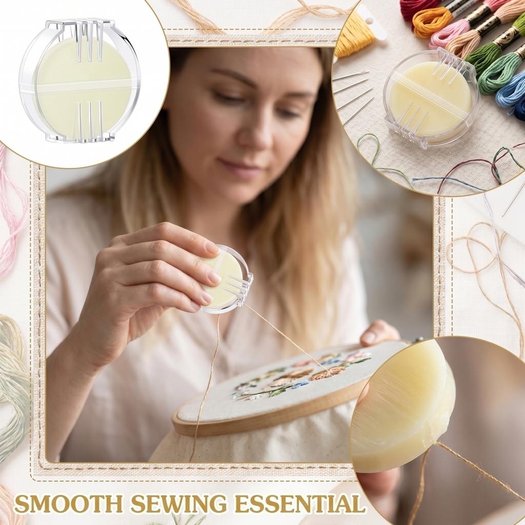Waxed Thread for Sewing Beeswax Thread Repair Zipper Thread Cotton Thread Water Soluble Thread with Transparent Storage Box for Durable Use