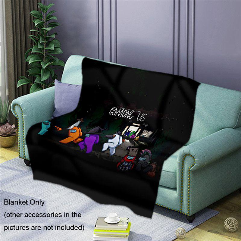 Game Among Us Blankets Soft Comfortable Warm Flannel Printed Winter Cartoon