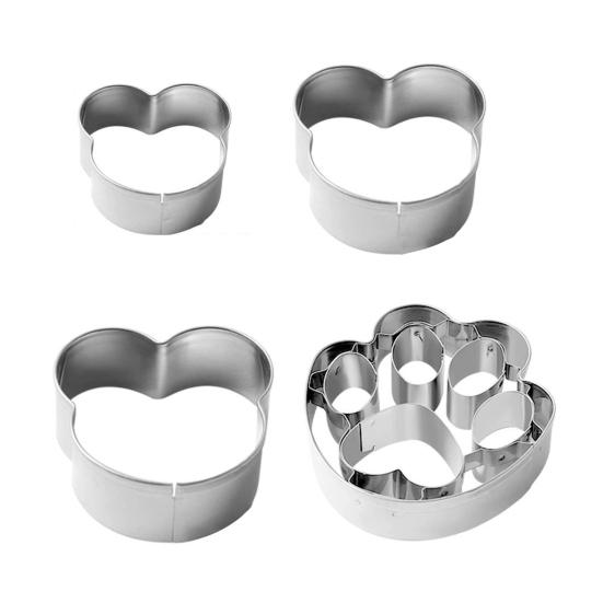 Набор формочек для печенья Yousheng Dog с верхом из ПВХ, формочки для печенья в виде собачьей кости и лапы, симпатичные формочки для печенья в виде животных, форма для лакомства для домашних животных