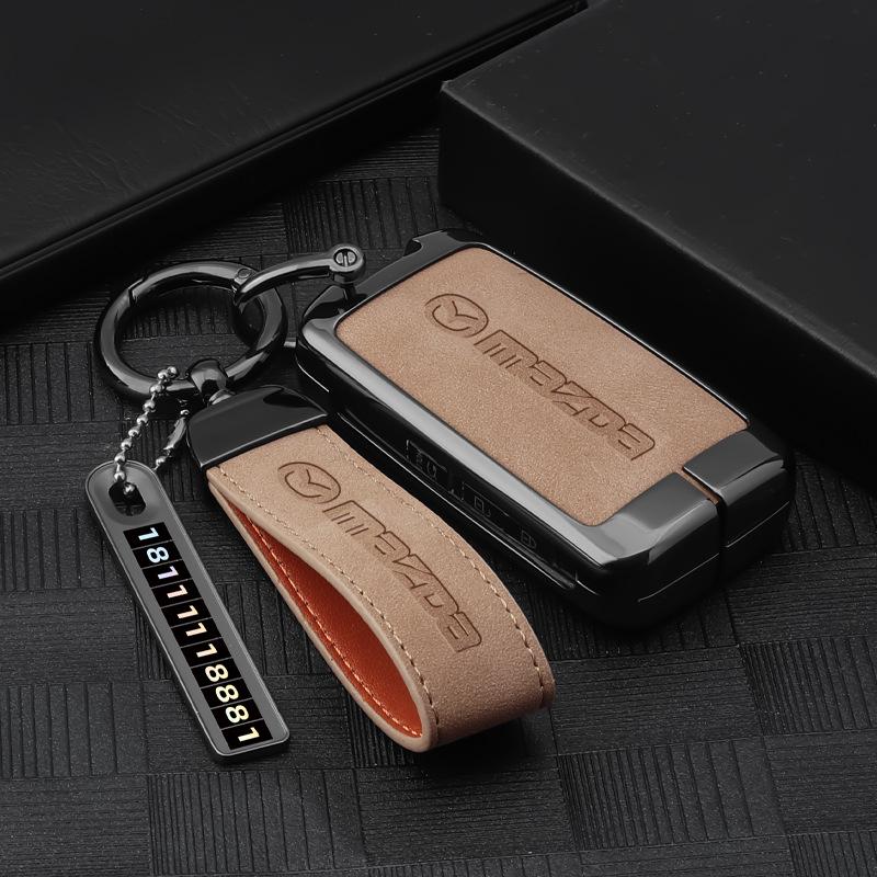 Чехол для ключа Mazda 3: Пряжка-пуговица Angkesa для CX4/CX5, Новый Atez, Ключ-корпус CX30