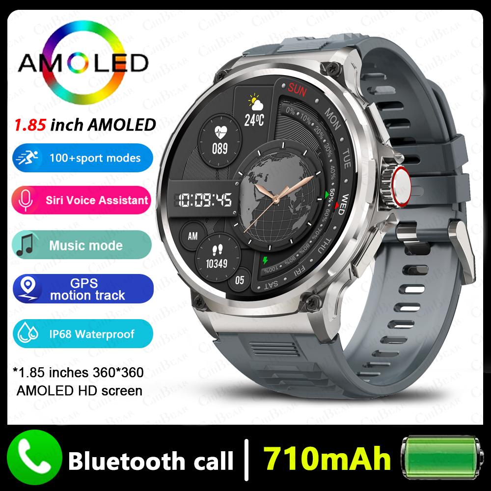2025 Новый 1,85 HD экран для Samsung Galaxy Watch 6 Bluetooth Call Smartwatch 710mAh Health Monitor Мужские спортивные режимы Smart Watch