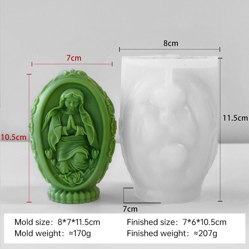 3D форма для силиконовых пасхальных яиц, ручная работа, ароматическая свеча, гипсовые украшения, моды, сделай сам, Дева Мария, Иисус, пасхальное украшение, изготовление поделок
