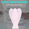 Pink Rose Quartz Angel Hand-Carved Hand-Carved Angel Statues Angel Figurine Decor  For Women