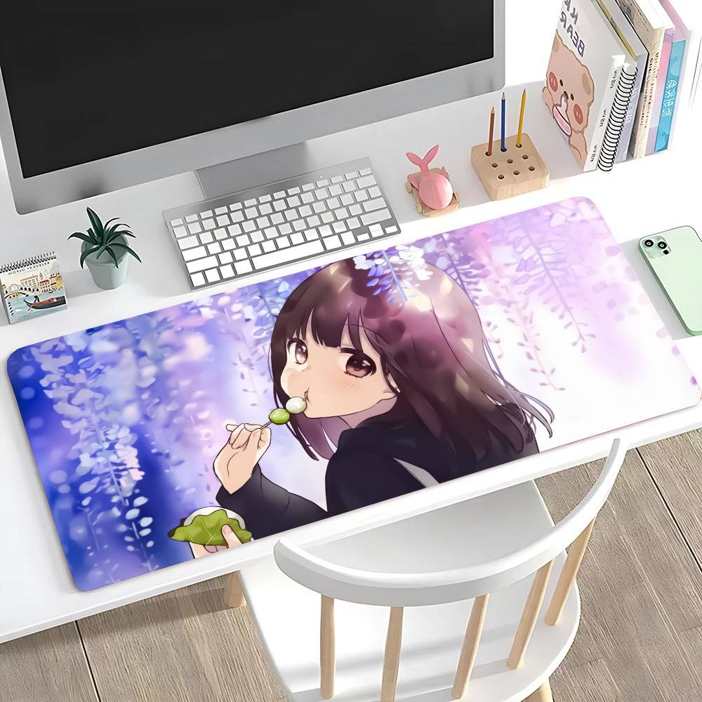 Коврик для мыши Nanase Kurumi из аниме, нескользящий, подходит для офисных компьютеров, ноутбуков, игровых столов для киберспорта, XXL, для клавиатуры