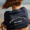 Exercise Keep Healthy and Sports Slogan American Retro Style Sports Girl Pure Cotton Short Sleeved T-shirt