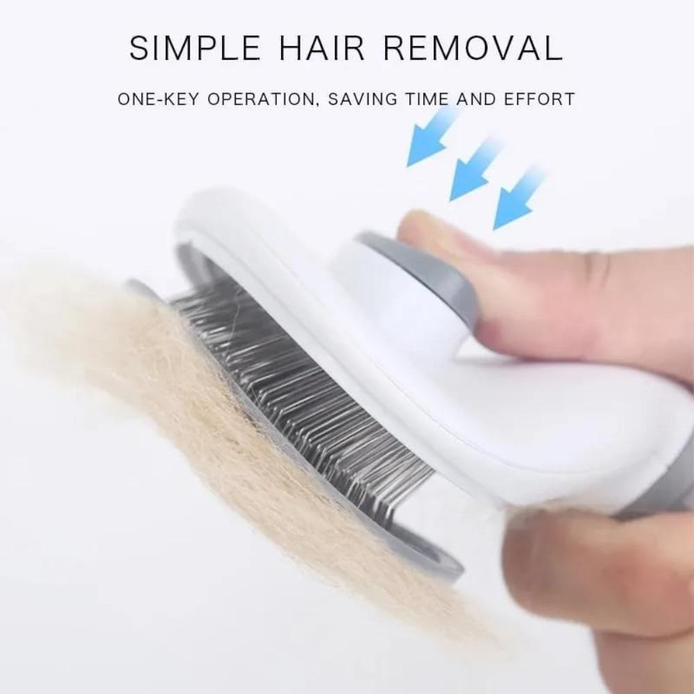 Cat Grooming Brush, Self Cleaning Slicker Brushes for Dogs Cats Pet Grooming Brush Tool Gently Removes Loose Undercoat